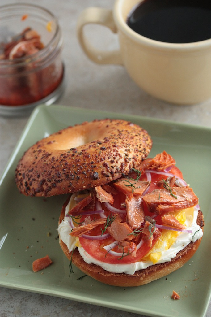 Smoked Salmon Bagel
 Smoked Salmon Breakfast Bagel Country Cleaver