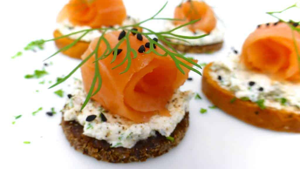 Smoked Salmon Canapes
 Smoked Salmon Canapes with Cream Cheese