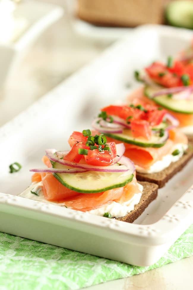 Smoked Salmon Canapes
 Smoked Salmon Canapes with Whipped Chive Cream Cheese