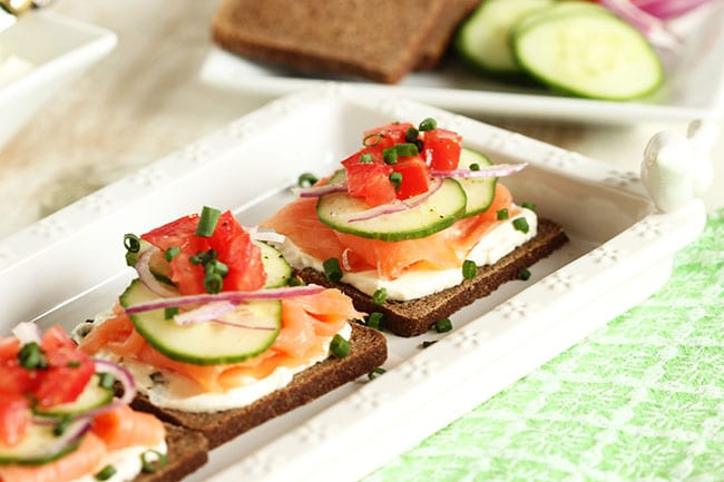 Smoked Salmon Canapes
 Smoked Salmon Canapes with Whipped Chive Cream Cheese