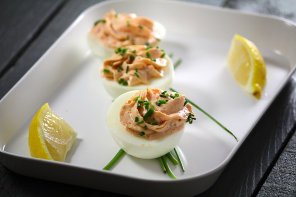 Smoked Salmon Deviled Eggs
 IMG 2873 1024x682