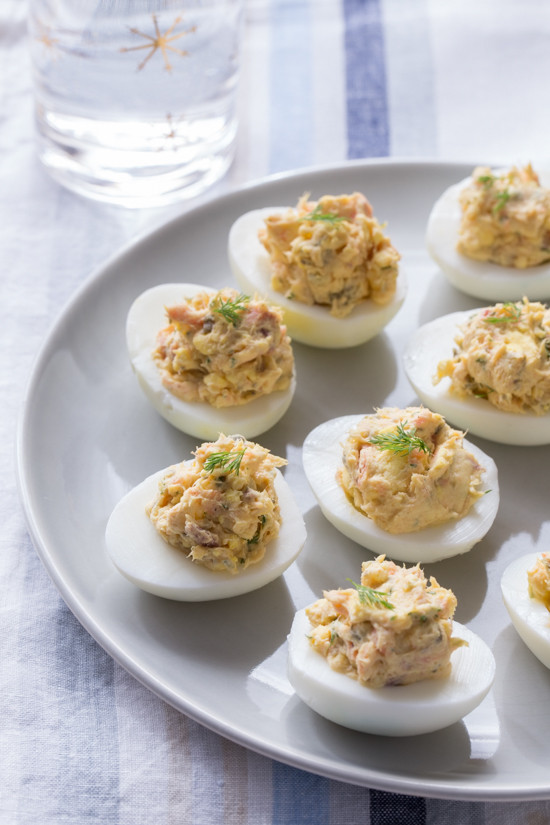 Smoked Salmon Deviled Eggs
 Katie Brown