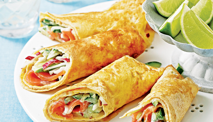 Smoked Salmon Omelette
 Smoked Salmon Omelette Wraps The Singapore Women s Weekly