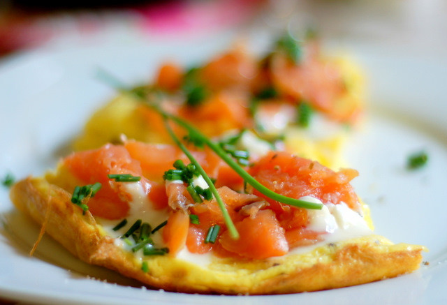 Smoked Salmon Omelette
 Smoked Salmon and Crème Fraiche Omelette – Zesty Rhythm