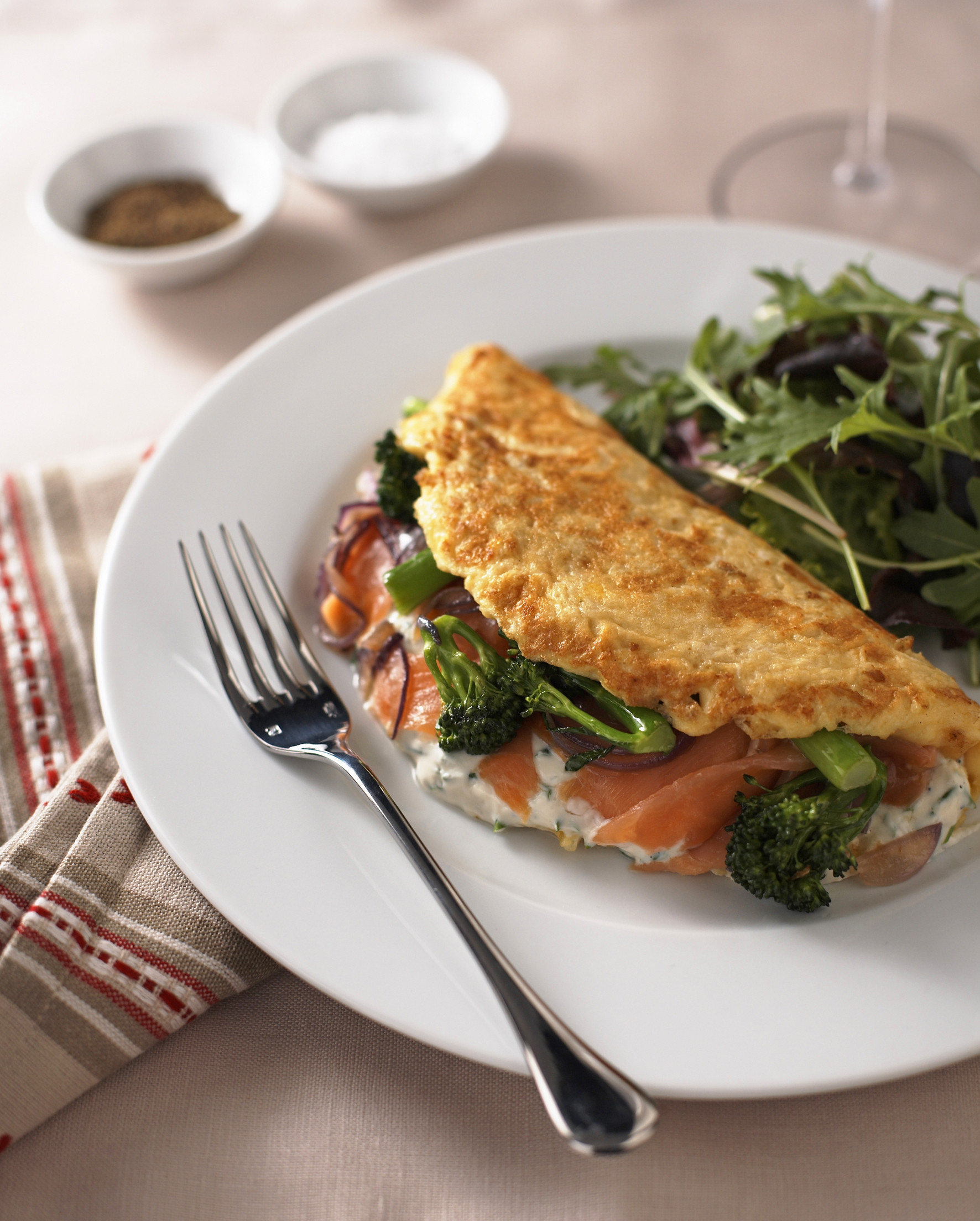 Smoked Salmon Omelette
 Tenderstem Smoked Salmon Omelette