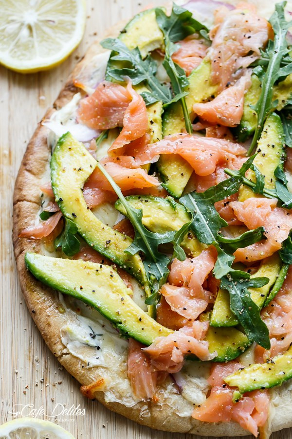 Smoked Salmon Pizza
 Smoked Salmon & Avocado Pizza