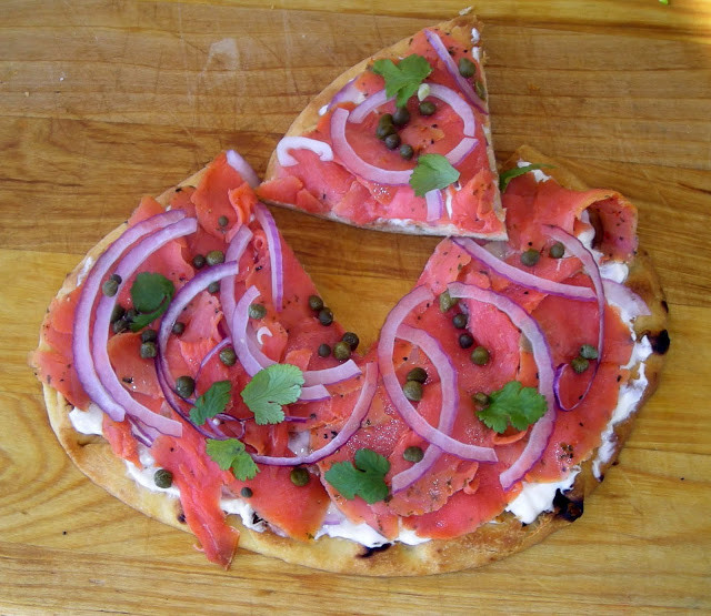 Smoked Salmon Pizza
 My Carolina Kitchen Jacques Pepin s Smoked Salmon Pizza