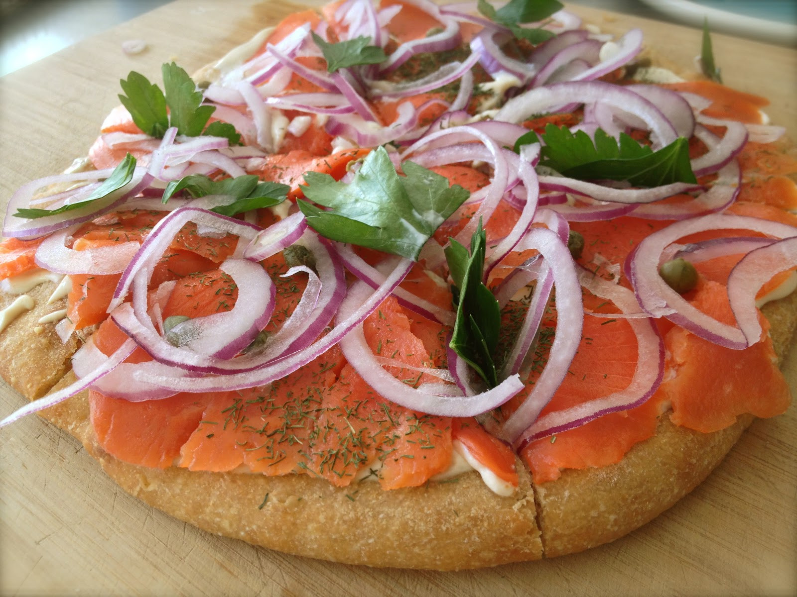 Smoked Salmon Pizza
 smoked salmon pizza