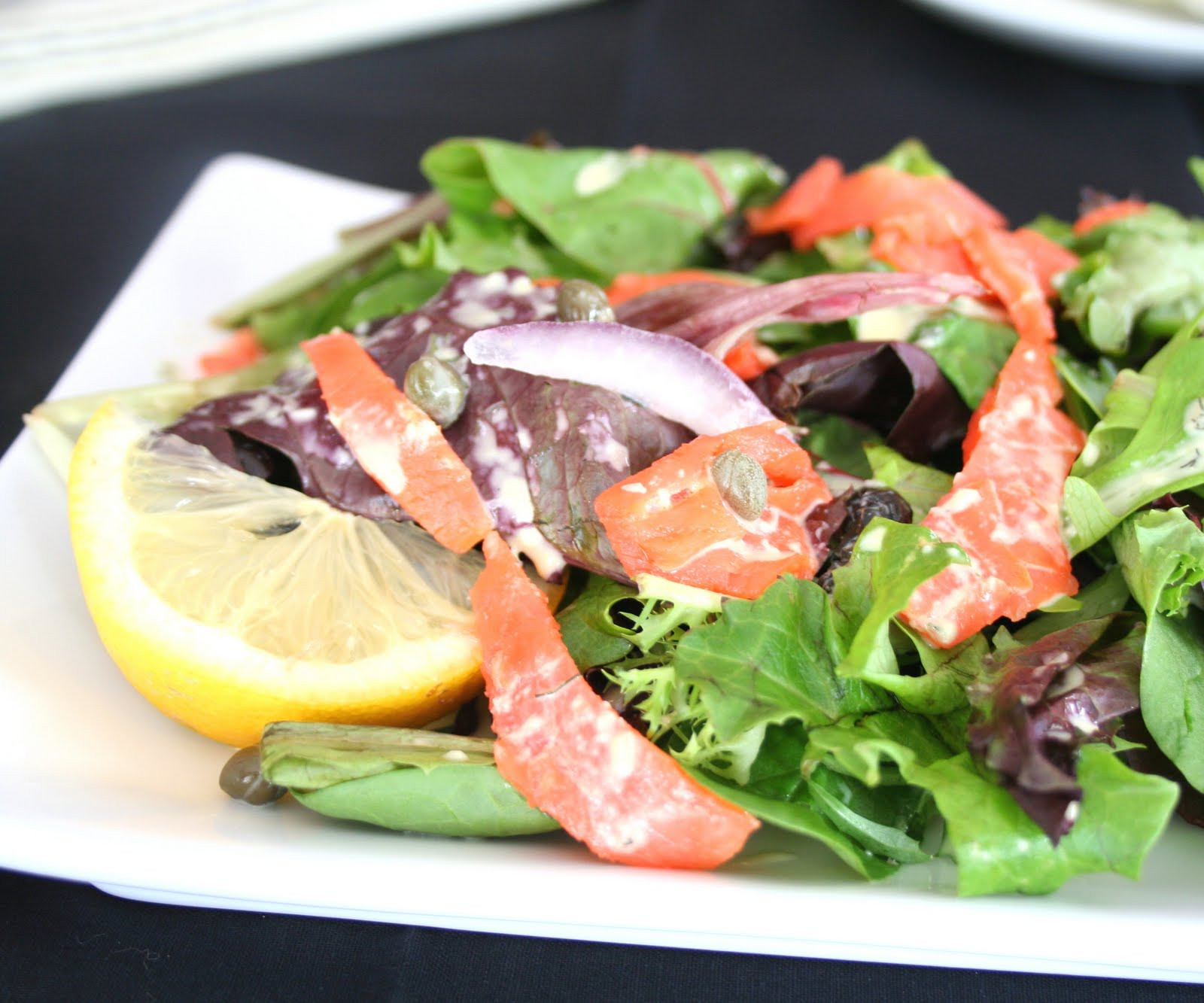 Smoked Salmon Salad
 Smoked Salmon Salad with Dilled Bearnaise Dressing