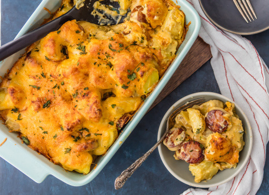 Smoked Sausage And Potato Bake
 Joleans Cheese Potato And Smoked Sausage Casserole Recipe