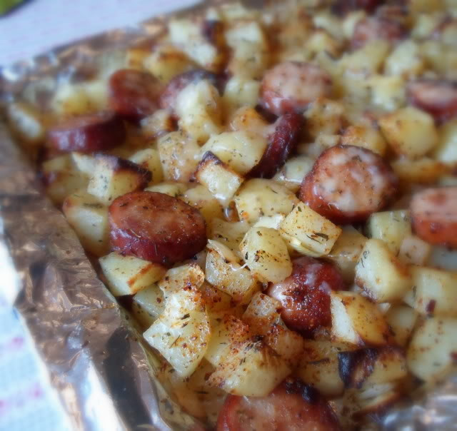 Smoked Sausage And Potato Bake
 smoked sausage casserole with sauerkraut and potatoes