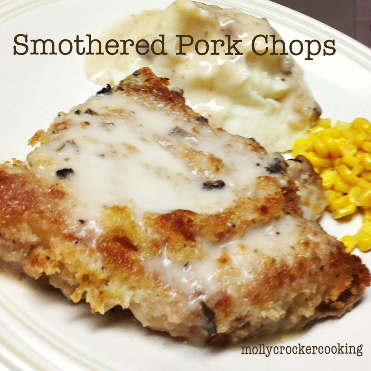 Smothered Pork Chops
 Molly Crocker Cooking Smothered Pork Chops