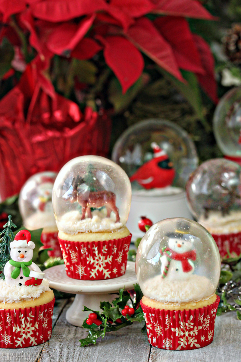 Snow Globe Cupcakes
 Snow Globe Cupcakes with Gelatin Bubbles SugarHero