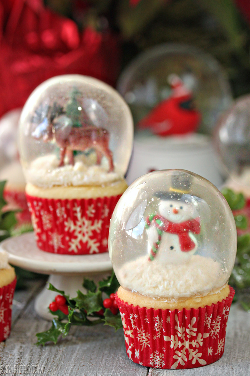 Snow Globe Cupcakes
 Snow Globe Cupcakes with Gelatin Bubbles SugarHero