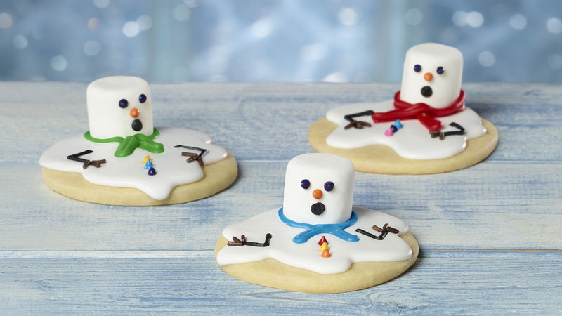 Snowman Sugar Cookies
 Melted Snowman Sugar Cookies Recipe BettyCrocker