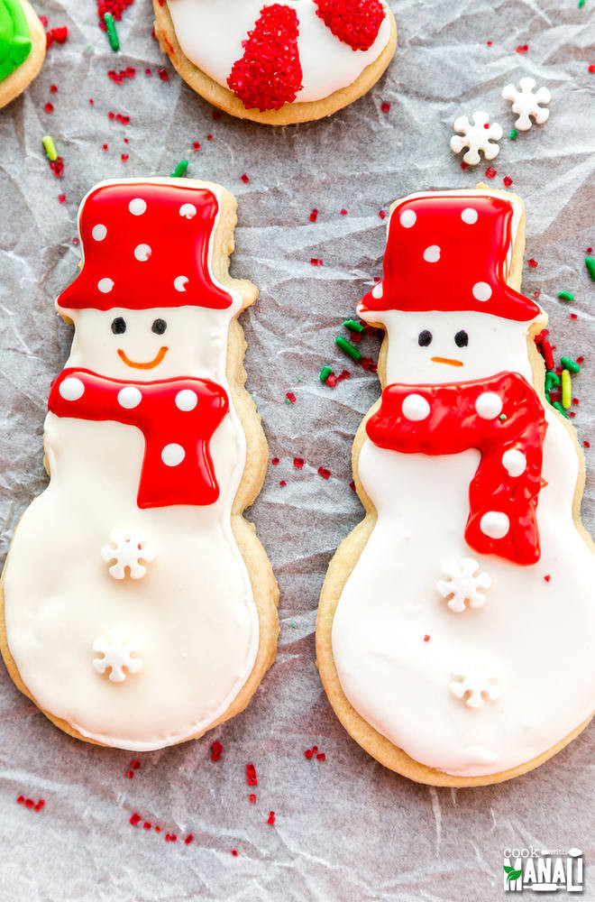 Snowman Sugar Cookies
 Christmas Sugar Cookies Cook With Manali