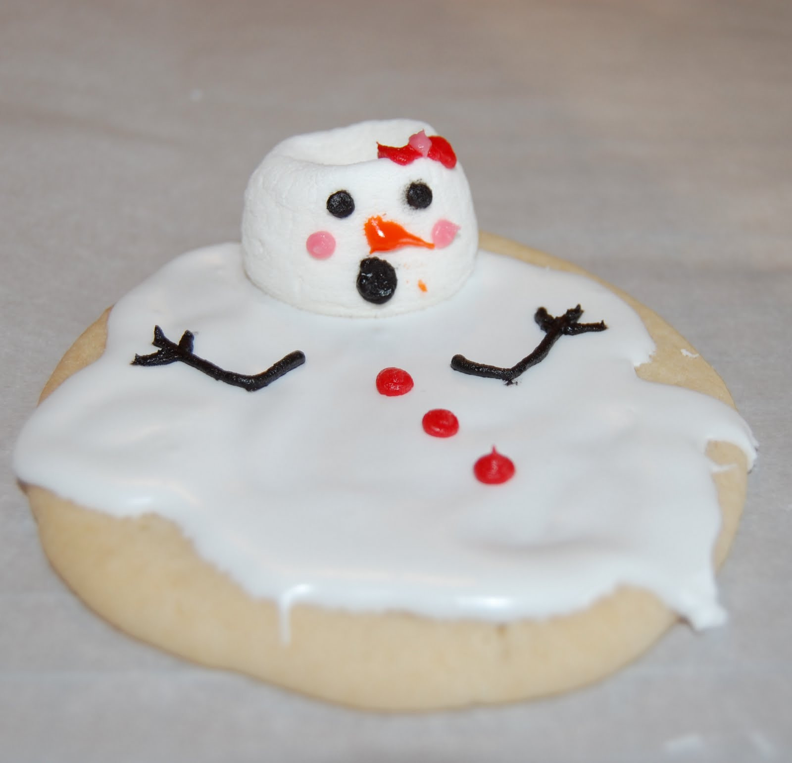 Snowman Sugar Cookies
 Melted Snowman Cookies