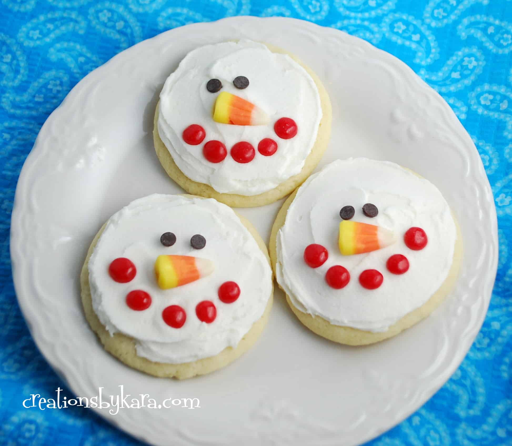 Snowman Sugar Cookies
 Snowman sugar cookies