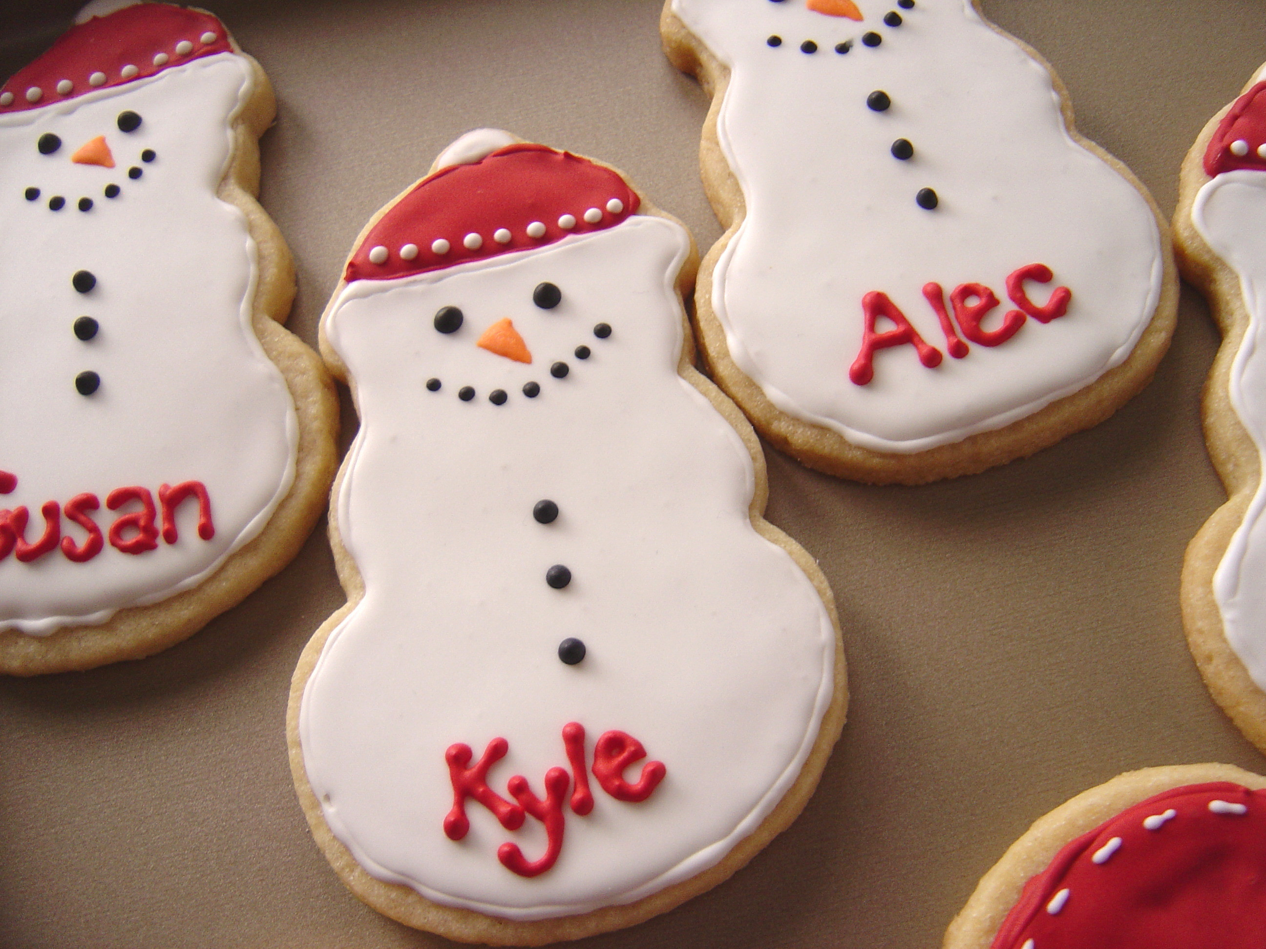 Snowman Sugar Cookies
 Snowmen & Mitten Sugar Cookies