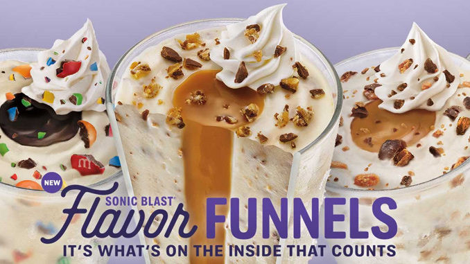 Sonic Dessert Menu
 Sonic Launches New Sonic Blast Flavor Funnels Chew Boom