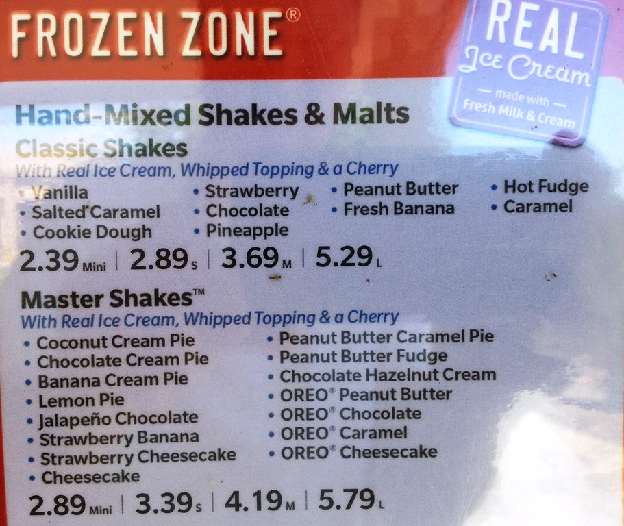 Sonic Dessert Menu
 Fast Food Source fast food menus and blogs Sonic Menu