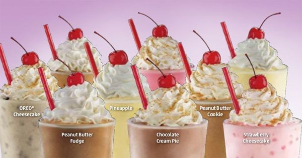 Sonic Dessert Menu
 Sonic milkshakes are delicious Dessert