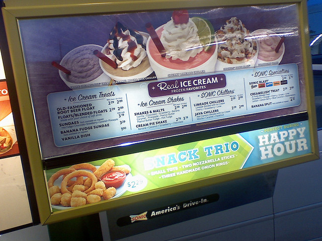 Sonic Dessert Menu
 915e z