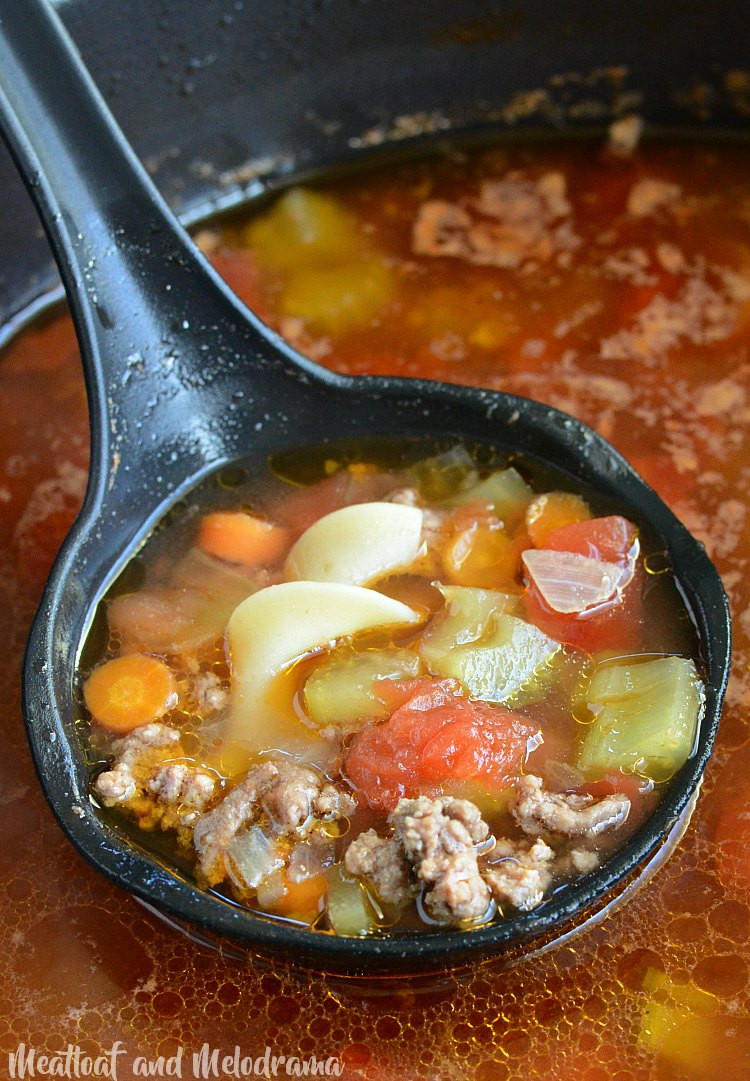 Soup Recipes With Ground Beef
 Ground Beef Noodle Soup Meatloaf and Melodrama