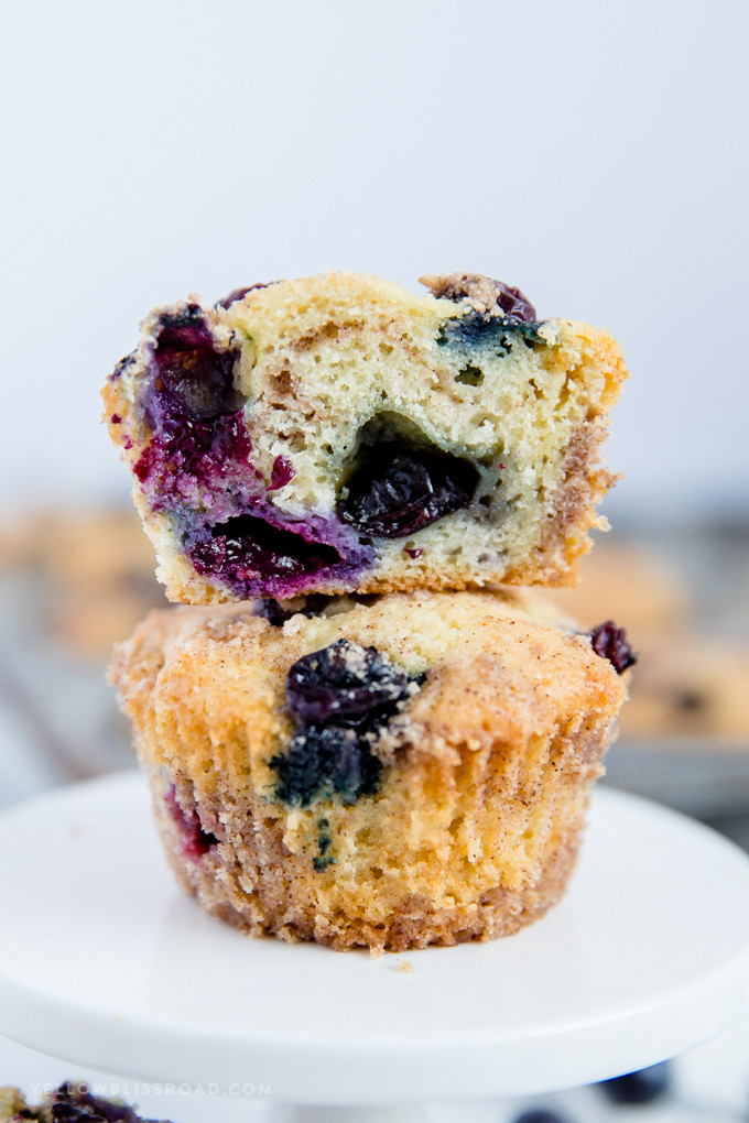 Sour Cream Coffee Cake Muffins
 Blueberry Sour Cream Coffee Cake Muffins with Streusel Topping