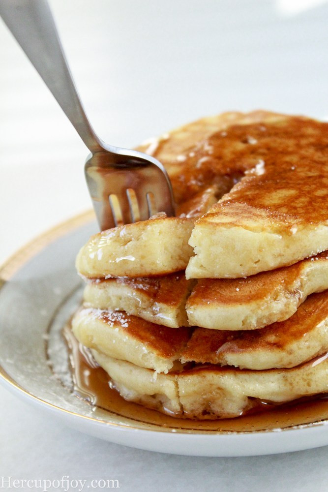 Sour Cream Pancakes
 Simple Fluffy Sour Cream Pancakes Her Cup of Joy