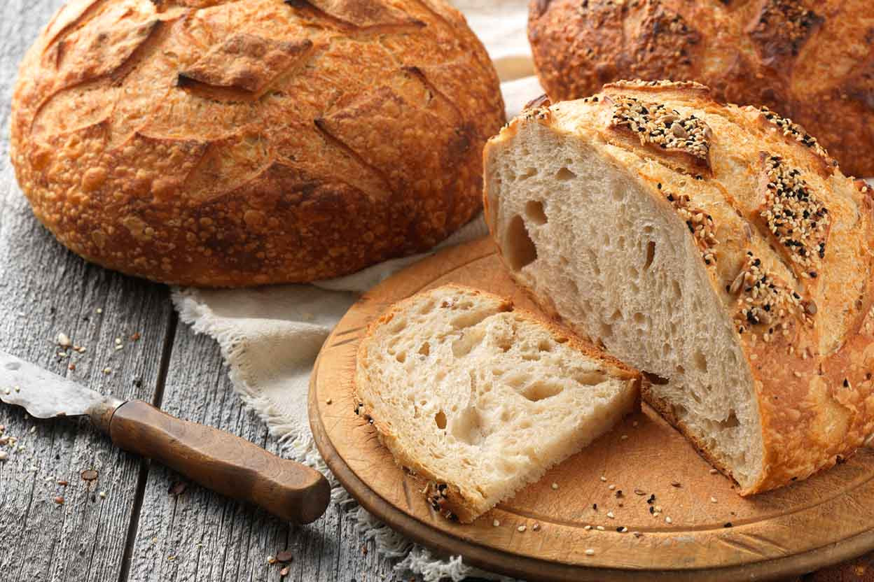 Sour Dough Bread Recipe
 Artisan Sourdough Bread made with a stiff starter Recipe