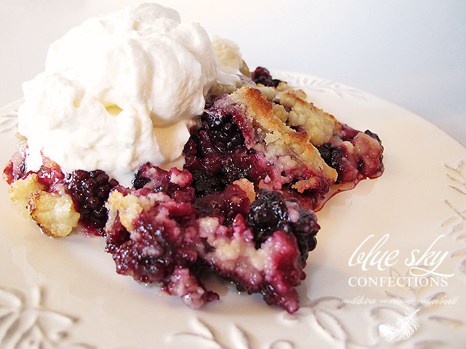 Southern Blackberry Cobbler Recipe
 Blue Sky Confections Rustic Blackberry Cobbler