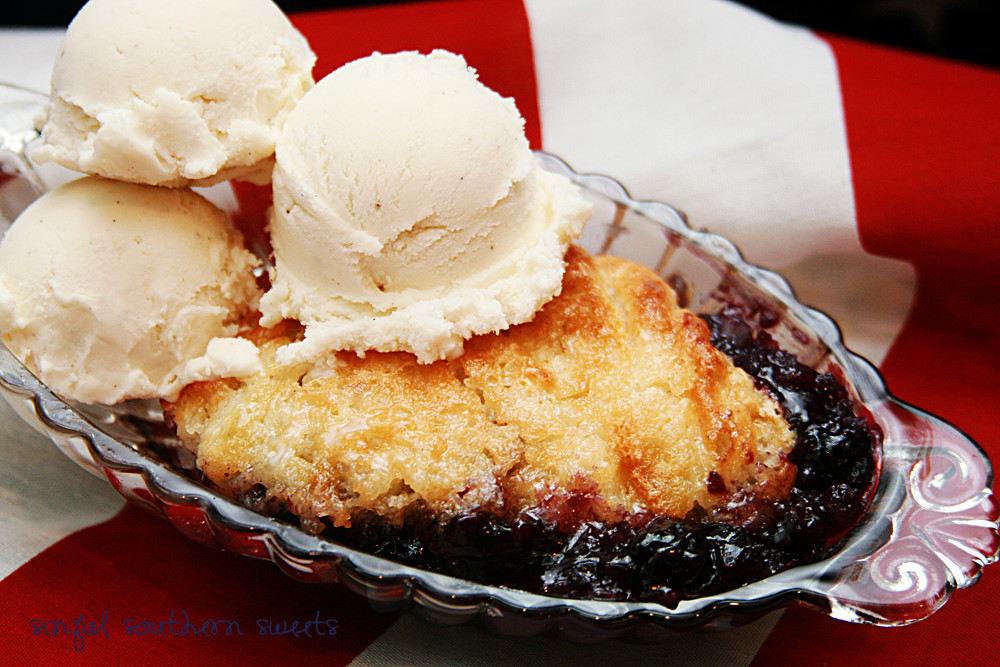 Southern Blueberry Cobbler
 Sinful Southern Sweets 4th of July & Blueberry Cobbler