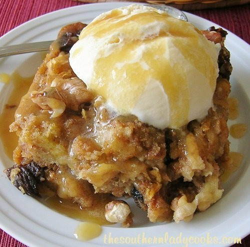 Southern Bread Pudding
 The Southern Lady Cooks – NUTTY APPLE BREAD PUDDING