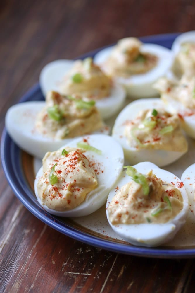 Southern Deviled Eggs
 Spicy Southern Deviled Eggs and Virtual Baby Shower