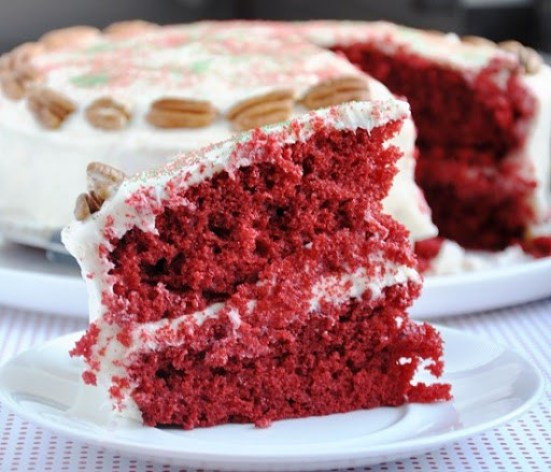 Southern Red Velvet Cake
 Southern Red Velvet Cake w Cream Cheese Frosting & Merry