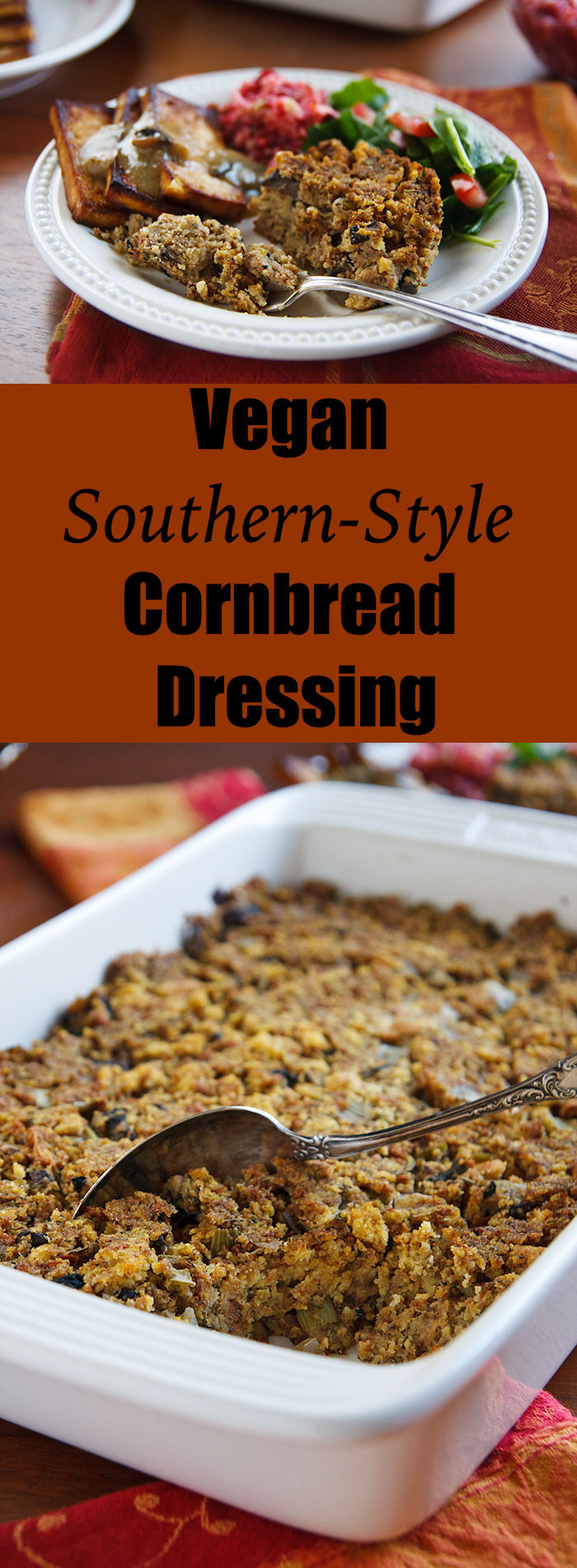 Southern Style Cornbread Dressing
 Vegan Southern Style Cornbread Dressing