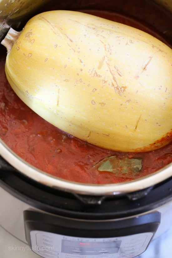 Spaghetti Squash In Pressure Cooker
 e Pot Spaghetti Squash and Meat Sauce Pressure Cooker
