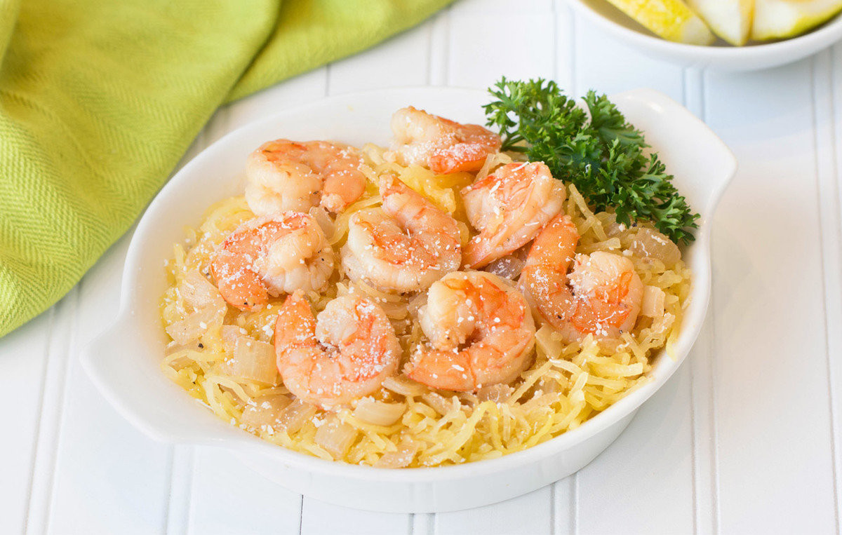 Spaghetti Squash Shrimp Scampi
 Healthy Spaghetti Squash Shrimp Scampi Recipe