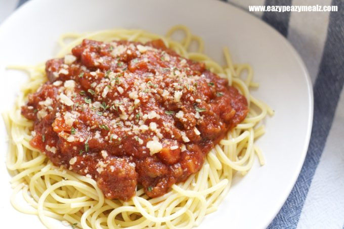 Spaghetti With Meat Sauce
 Spaghetti with Meat Sauce Easy Peasy Meals