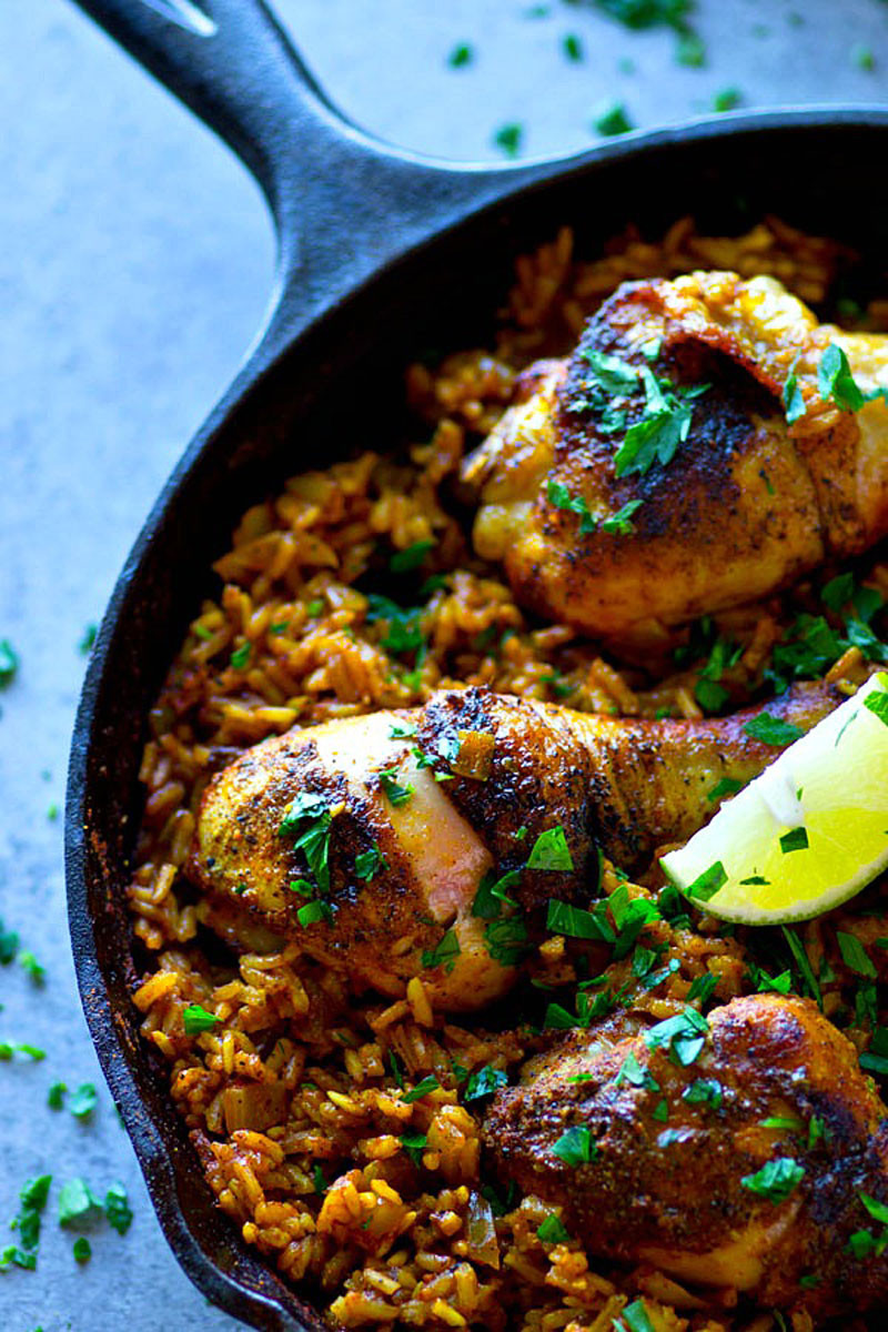 Spanish Chicken And Rice
 e Pot Spanish Chicken and Rice Skillet