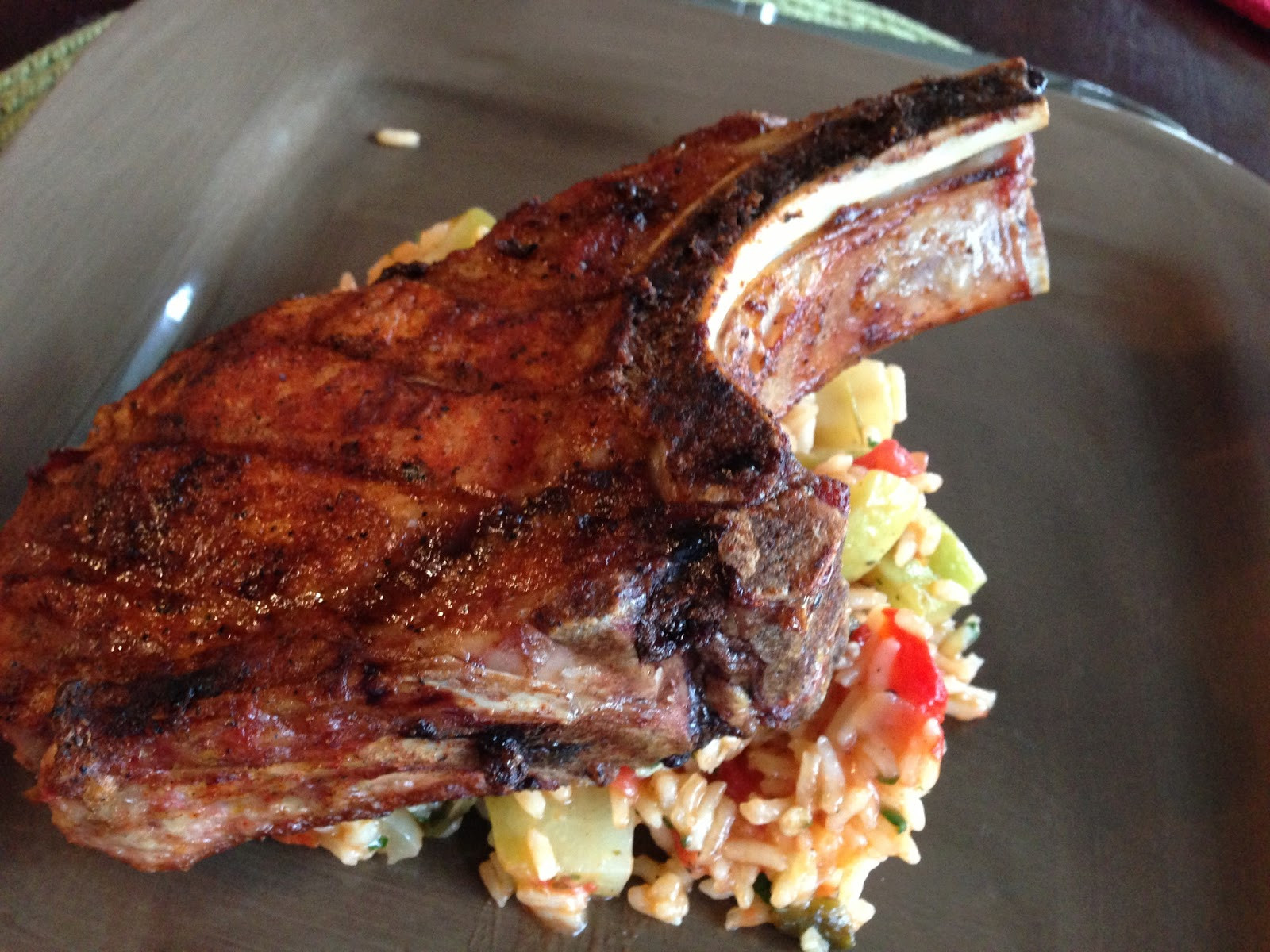 Spanish Pork Chops
 My Boyfriend Can Cook Grilled Pork Chops and Spanish Rice