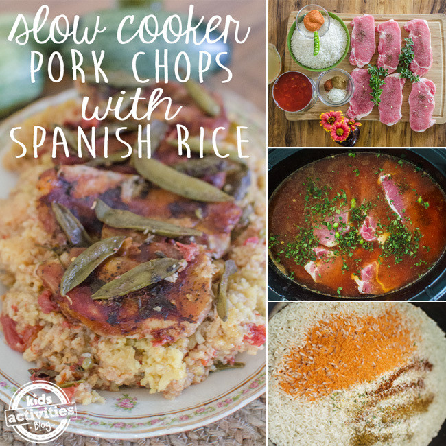 Spanish Pork Chops
 Slow Cooker Pork Chops with Spanish Rice