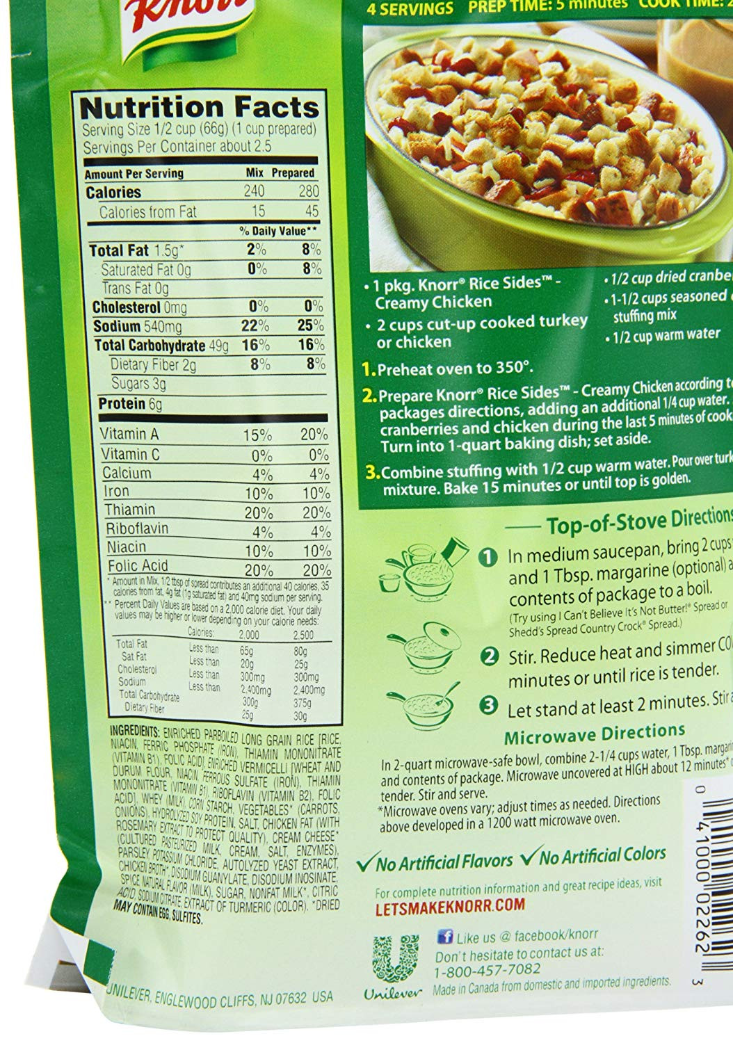 Spanish Rice Calories
 knorr spanish rice nutrition