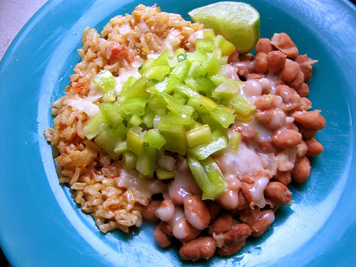 Spanish Rice With Salsa
 Spanish Rice with Pinto Beans & Sweet Pepper Salsa
