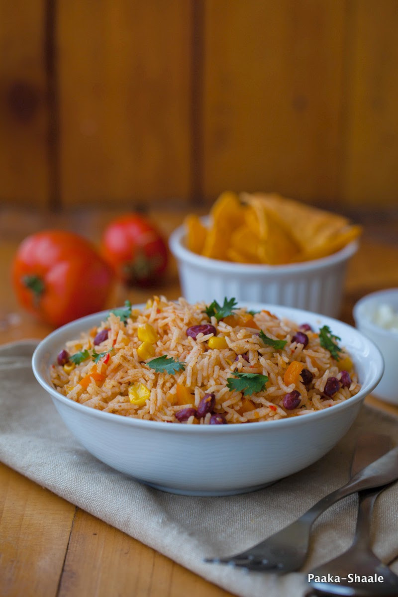 Spanish Rice With Salsa
 Paaka Shaale Mexican rice with Salsa