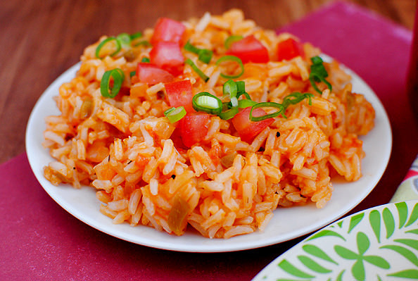 Spanish Rice With Salsa
 Crock Pot Chicken Tacos with Mexican Rice Iowa Girl Eats