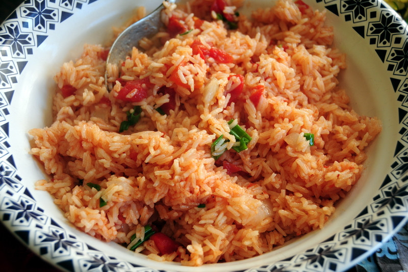 Spanish Rice With Tomato Sauce
 homemade “Mexican” rice or ve arian rice with tomatoes