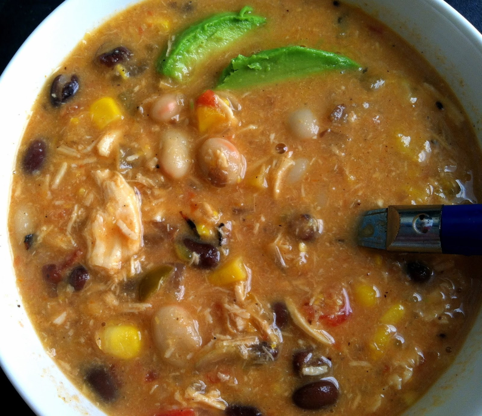 Spicy Chicken Soup
 Taste and See Spicy Southwestern Chicken Soup