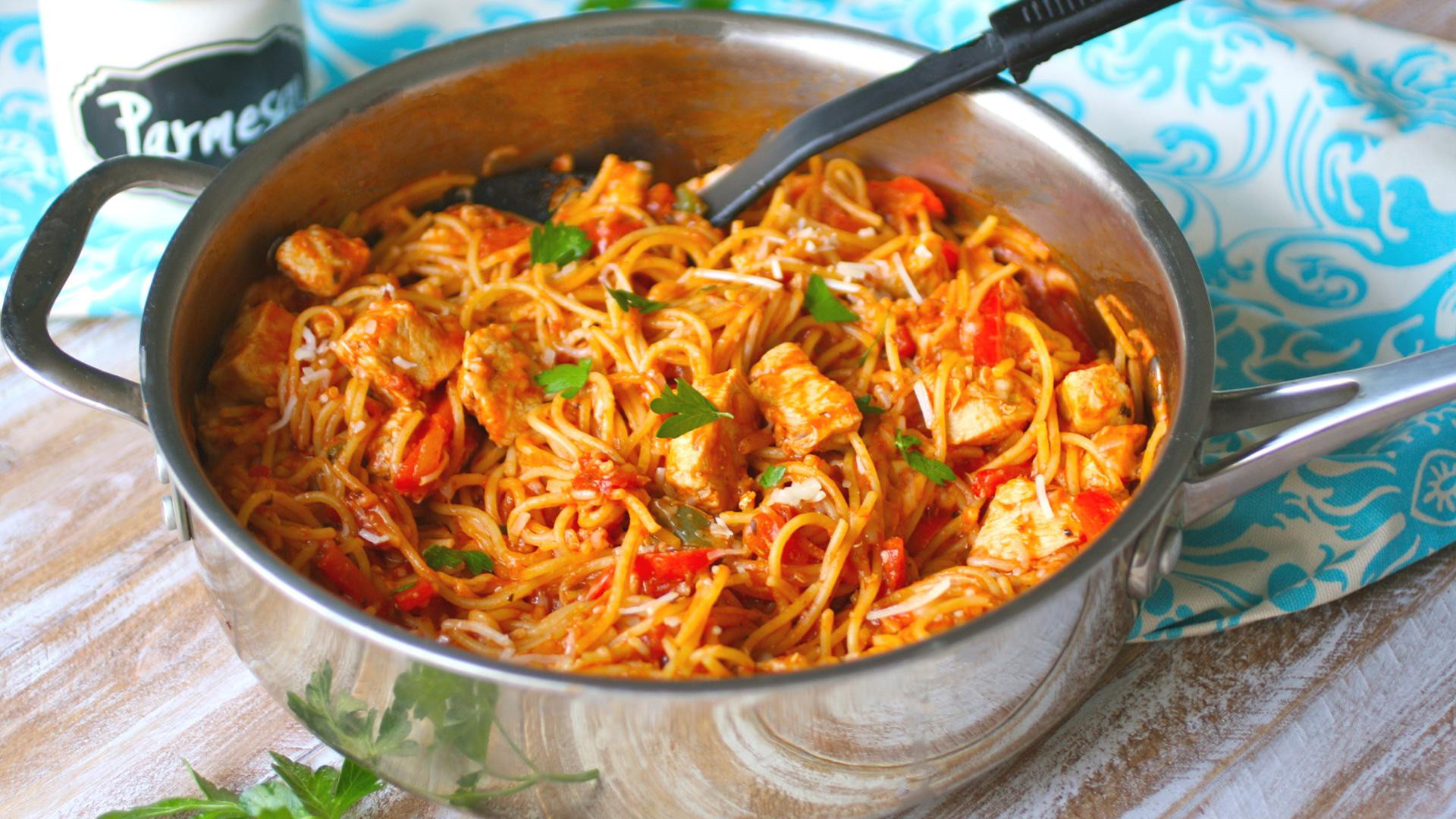 Spicy Dinner Recipes
 Sunday dinner Spicy skillet chicken spaghetti